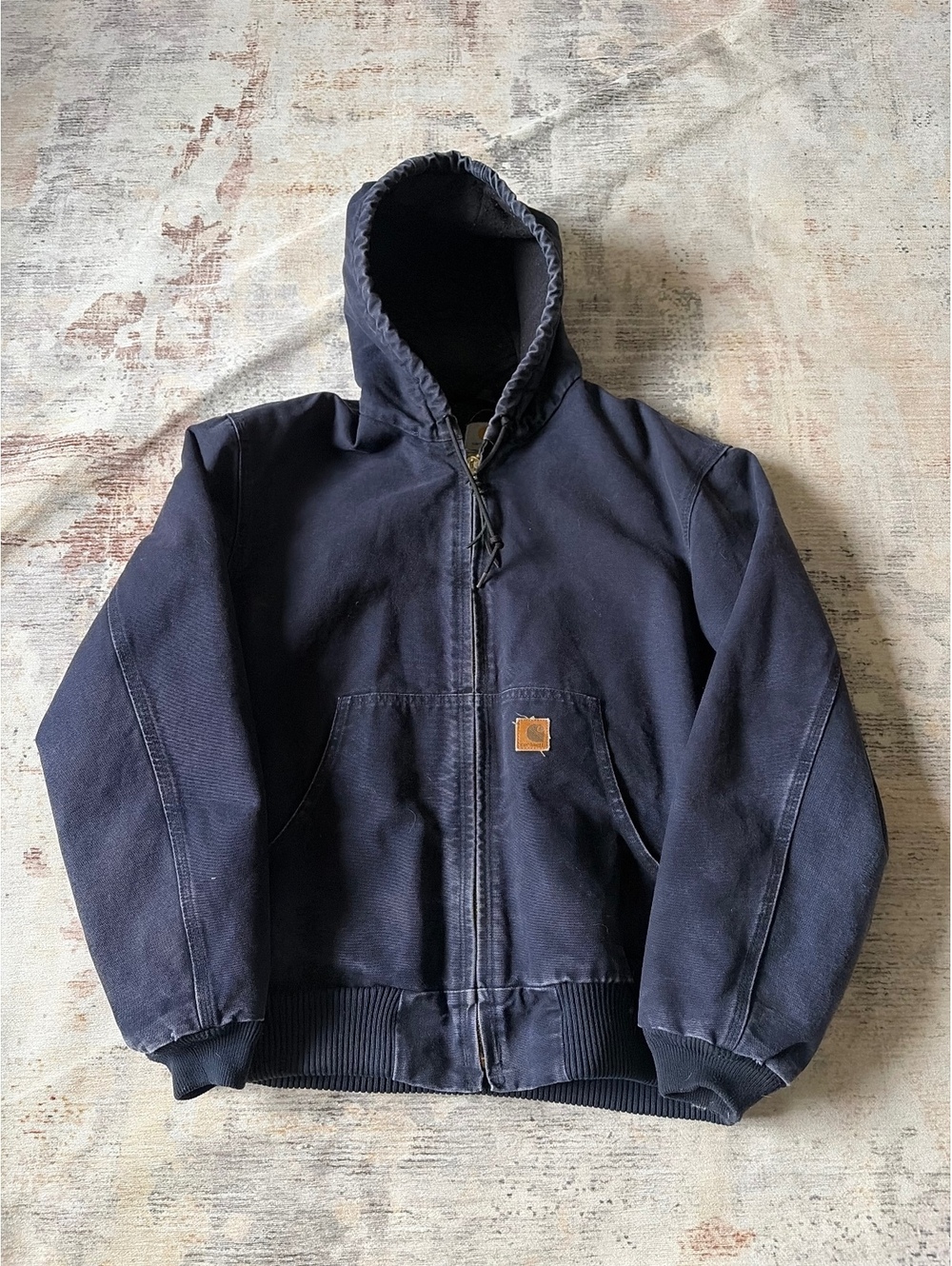 Carhartt J130 MDT NAVY hooded jacket large men’s vintage